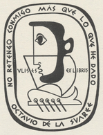 Ex Libris Octavio De La Suarée - Mario Carreño (1913-1999) - Bookplates