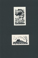 Ex Libris Lembit Gutmann + Elmar Tetsmann - Johannes Juhansoo (1919-1994) - Bookplates