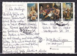 Saint Marin - Carte Postale De 1989  ? - Oblit San Marino - Peintures - Lettres & Documents