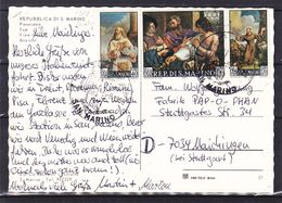 Saint Marin - Carte Postale De 1989  ? - Oblit San Marino - Peintures - Cartas & Documentos