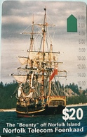 ILE NORFOLK  -  Phonecard  -  " Tamura " -  The " Bounty "  -  $20 - Norfolk Eiland