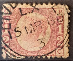GREAT BRITAIN 1870 - Canceled - Sc# 58 - Plate 20 - 0.5d - Used Stamps