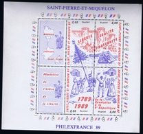 Saint-Pierre-et-Miquelon Yvert Block Nr 3 Philexfrance 89 Postfrisch/neuf Sans Charniere /MNH/** General Picture - Ongebruikt