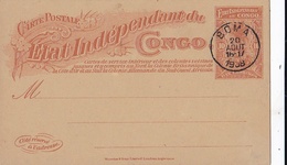 CONGO BELGE :  Etats Indépendants Du Congo Entier Postal Avec Réponse Payée De 1908 Cachet De Boma - Stamped Stationery