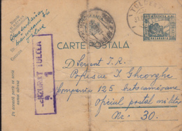 WW2, CENSORED TULCEA NR 1, ARMY POST OFFICE NR 30, KING MICHAEL PC STATIONERY, ENTIER POSTAL, 1942, ROMANIA - World War 2 Letters