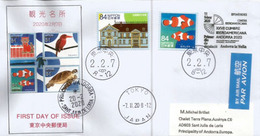 Greetings Tourist Attraction: Mont Hakodate,île De Hokkaidō,letter Tokyo Sent To Andorra With Arrival Postmark - Covers & Documents