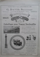 CALORIFUGE Ets G David  à Lille  - Page De 1925 De Catalogue Sciences & Technique (Dims. Standard 22 X 30 Cm) - Andere Geräte