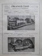 TURBO ALTERNATEUR  1000 T/m Franco Tossi  - Page De 1925 Catalogue Sciences & Tech. (Dims. Standard 22 X 30 Cm) - Andere Geräte