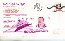 USA 1975  NASA Flight Research Center 36th X-24B Free Flight  Commemorative Cover - America Del Nord