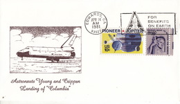 1981 USA  Space Shuttle Columbia STS-1 Landing Commemorative Cover - Nordamerika