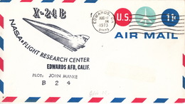 USA 1973  NASA Flight Research Center X-24B Flight Commemorative Cover - America Del Nord