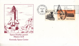 1985 USA  Space Shuttle Challenger STS-51B Launch Commemorative Cover - America Del Nord