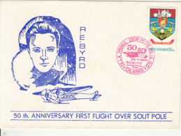 POLAR FLIGHTS, RICHARD E. BYRD FIRST FLIGHT OVER SOUTH POLE, PLANE, SPECIAL COVER, 1979, ROMANIA - Poolvluchten