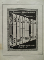 COURROIE  Machine  Balata Dick  Ets Wanner - Page De 1925 Catalogue Sciences & Tech. (Dims. Standard 22 X 30 Cm) - Andere Geräte