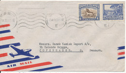 South Africa Air Mail Cover Sent To Denmark 7-12-1930 - Luftpost