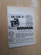SPI2020 Issu De Spirou 60/70 : PUBLICITE BANANIA PROJECTEUR DE CINEMA Cadeau Publicitaire - Bâteaux