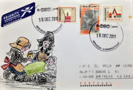 Netherlands, Circulated Cover To Portugal, "Christmas", 2011 - Brieven En Documenten