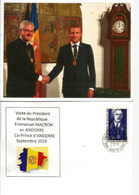 Rencontre Des 2 Co-Princes D'Andorre: L'Évêque D'Urgell Joan Enric Vives & E.Macron,Septembre 2019, Andorra - Cartas & Documentos