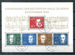 5713 - BUND - Block 2 (Beethoven) Mit Tagesstempel - 1959-1980