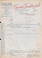 FACTURE DE 1920 - IMPRIMERIE LITHOGRAPHIE  * GUSTAVE FISCHLING & FILS  - Bruxelles * - Imprenta & Papelería