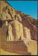 °°° 18641 - EGYPT - ABU SIMBEL - THE STATUES OF RAMSES IN FRONT OF THE GREAT TEMPLE °°° - Tempel Von Abu Simbel