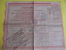 Titre Provisoire Au Porteur Négociable/Obligation Libérée De 60 Francs/Canal PANAMA /1888   ACT79 - Cinéma & Théatre