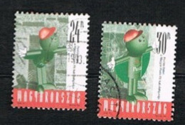 UNGHERIA (HUNGARY) - SG  4378.4379   - 1999 BALINT POSTAS, POST MASCOT     - USED - - Used Stamps