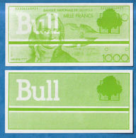 B12-E16 - Billet De Test 1000FB BULL 53306240921 153x76mm - Fictifs & Spécimens