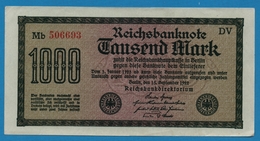 DEUTSCHES REICH 1000 Mark Code DV  	15.09.1922	# Mb 506693  P# 76g - 1.000 Mark