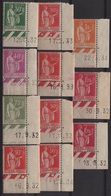 Type Paix - Lot De 11 Coins Datés Différents - Petits Defauts De Gomme (altérée) Mais Aspect TB - Cote +131€ - 1932-39 Peace