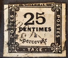 FRANCE 1871 - Canceled - YT 5A - Timbre Taxe 25c - 1859-1959 Afgestempeld