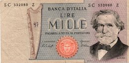 ITALIA  1000 LIRE -Firme: Baffi, Stevani - Stampa: Officina Della Banca D'Italia-Roma 1977 P-101e CIRCOLATA - 1.000 Lire