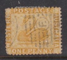 Australia-Western Australia SG 68 1876-81 One Penny Chrome Yellow,used - Gebruikt