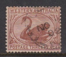 Australia-Western Australia SG 86 1882-85 Three Pence Pale Brown,used - Gebruikt