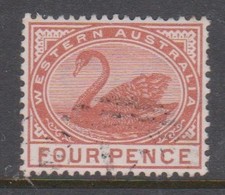 Australia-Western Australia SG 98 1885-93 Four Pence Chestnut ,perf 14,,used - Gebruikt