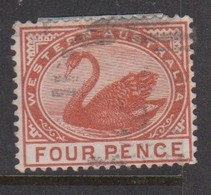 Australia-Western Australia SG 98 1885-93 Four Pence Chestnut ,perf 14,,used - Gebruikt