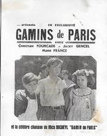 Buvard - GAMINS De PARIS - 1954 - Cinéma - Fourcade Gencel France - Mick Micheyl - Kino & Theater