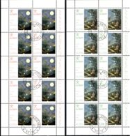 Vatican 2009 Mi# 1638-1639 Kleinbogen Used - Set Of 2 Sheets Of 10 (2 X 5) - Europe / Astronomy - Usados