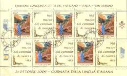 Vatican 2009 Mi# 1653 Kleinbogen Used - Sheet Of 10 (5 X 2) - Italian Language - Usados