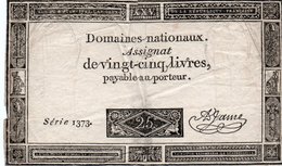FRANCIA  ASSIGNAT 25 LIVRES 1793 P-A-71 - ...-1889 Anciens Francs Circulés Au XIXème