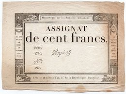 FRANCIA  ASSIGNAT 100 FRANCS 1795 P-A 78 - ...-1889 Francs Im 19. Jh.