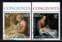 Vatican 2010 Mi# 1686-1687 Used - Christmas / Madonna And Child - Usados