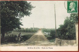 95- ST-BRICE- (S Et O) Route De Piscop- Voyagée 1923- Scans Recto Verso- Paypal Sans Frais - Saint-Brice-sous-Forêt