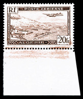 N°4A, Avion Survolant La Rade D'Alger Type II, Bas De Feuille, TB (certificat)  Qualité: ** - Airmail