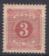 Sweden 1874 Postage Due Mi#2 B Perforation 13, Mint Hinged - Segnatasse