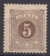 Sweden 1874 Postage Due Mi#3 B Perforation 13, Mint Hinged - Taxe