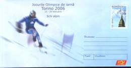 Romania - Stationery Cover Unused 2006(005) -   Torino 2006 Olympic Winter Games - Alpine Skiing - Invierno 2006: Turín - Paralympic