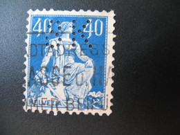 Perforé  Perfin  Suisse  à Voir ;   Perforation   SK     Ref  S 52 - Perfin