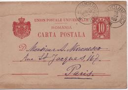 ROUMANIE  VIEILLE CARTE AVEC ENTIER De 1902 - Other & Unclassified