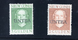 LOT 2 Postzegels NIEUW GUINEA 1962 UNTEA 2 GLD + 5 GLD POSTFRIS MNH ** - Niederländisch-Neuguinea